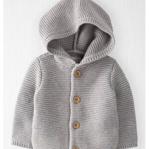 Carters Baby Organic Stitch Cardigan Gray 9 Months